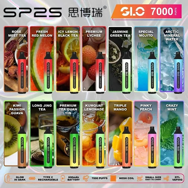 SP2S拋棄式電子煙7000口 | SP2S一次性電子煙 | 台灣現貨
